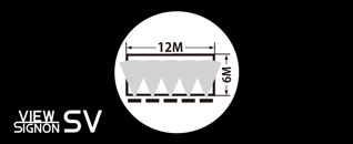 W:12M／H:6Mの超大型サインを５灯でカバー